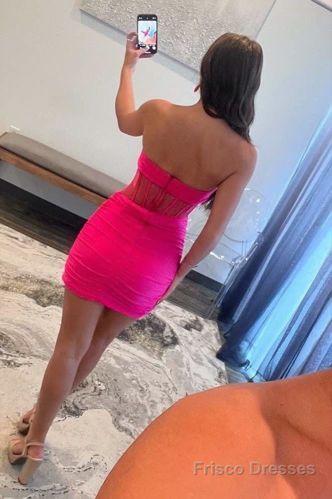 Strapless Boned Bodycon Short Homecoming Dress Secondary image