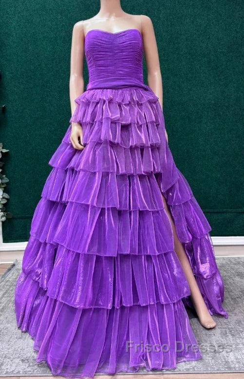 Strapless Long Formal Prom Dress With Ruffle Skirt Secondary image
