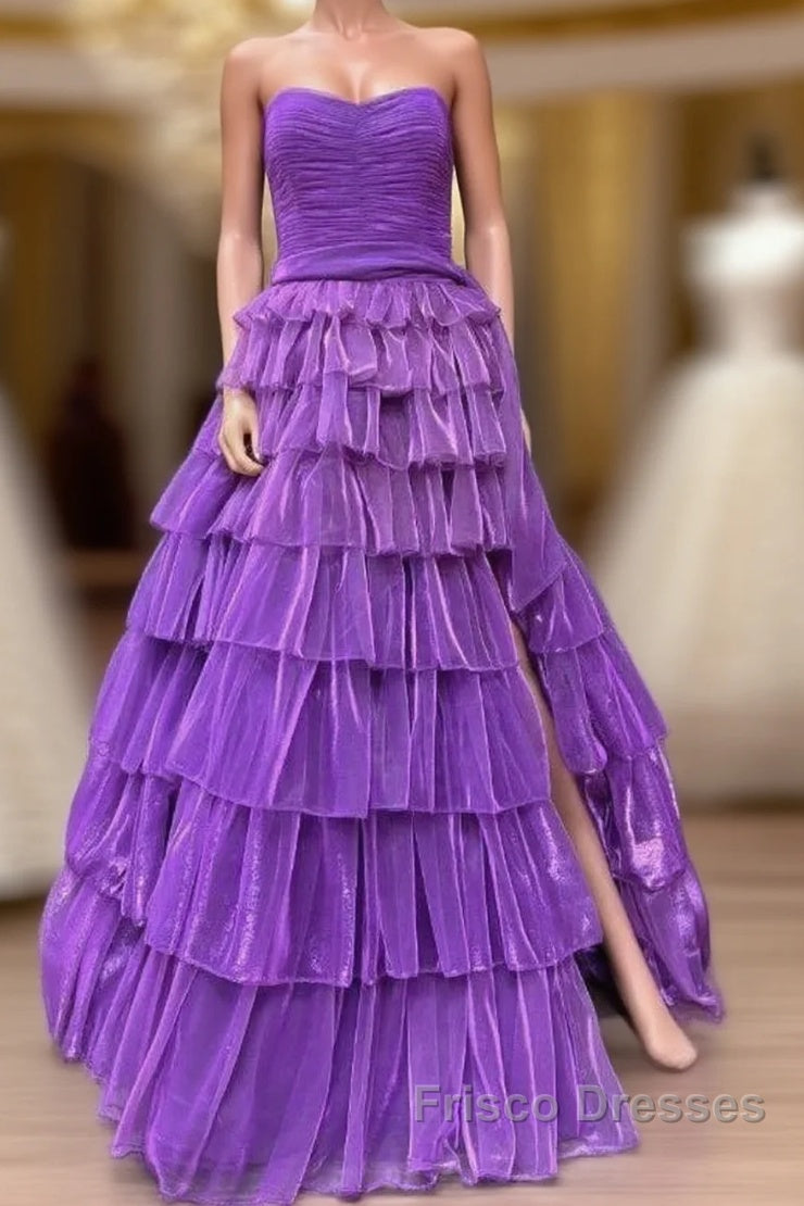 Strapless Long Formal Prom Dress With Ruffle Skirt Main image