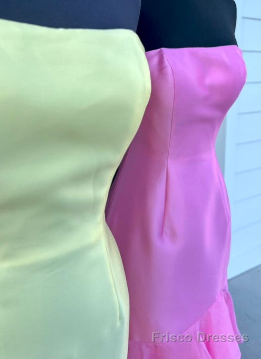 Strapless Mermaid Long Prom Dress with Chiffon Ruffle Skirt Secondary image