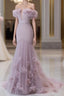 Strapless Pink Chiffon Creased Formal Dress Floor Length Mermaid Formal Prom Dress With Sweep