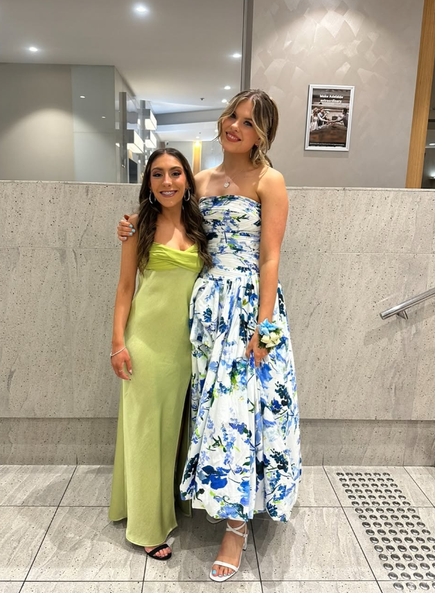 Strapless Print Floral Long Prom Dress Evening Gown