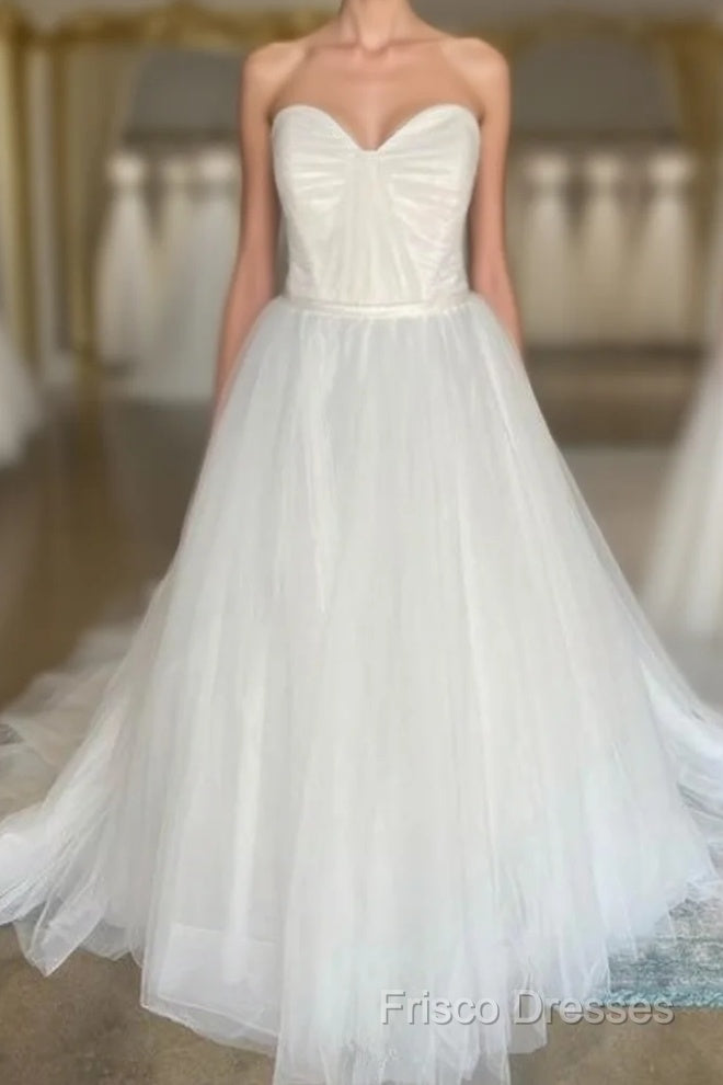 Strapless Sweetheart A-Line Tulle Wedding Dress Main image