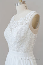 Straps Lace A-line Boho Wedding Dress