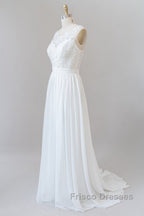 Straps Lace A-line Boho Wedding Dress