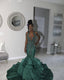 Stunning And Elegant Princess Party Wear Gown Green Prom Dresses