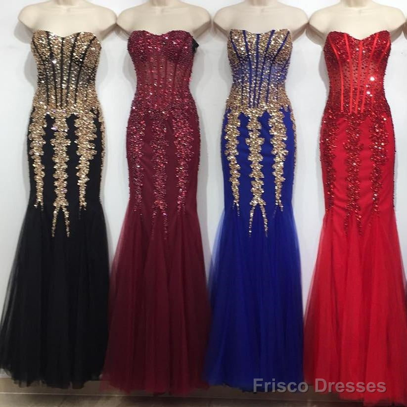 Stunning Beading Sweetheart Bodice Corset Mermaid Evening Dresses Pageant Gowns Secondary image
