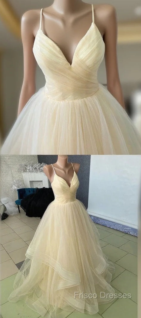 Stunning Champagne Color Wedding Dress Formal Prom Dress For Wedding Party Main image