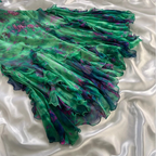 Stunning Green Double-Layered Flying Sleeves And Swaying Neck Chiffon Prom Dress