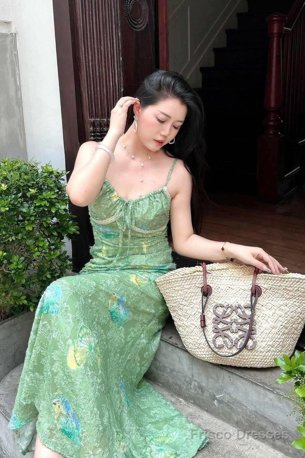 Stunning Sheath Spaghetti Straps Green Satin Date Night Dress Prom Dresses Birthday Outfit