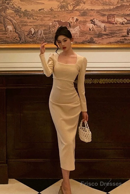 Stunning Sheath Square Neckline Long Sleeves Date Night Dress Prom Dre Frisco Dresses Stunning Sheath Square Neckline Long Sleeves Date Night Dress Prom Dre Frisco Dresses