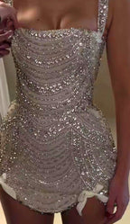 Stunning Spaghetti Straps Bodycon Birthday Dresses Beaded Short Prom Dresses Fashion Homecoming Dresses