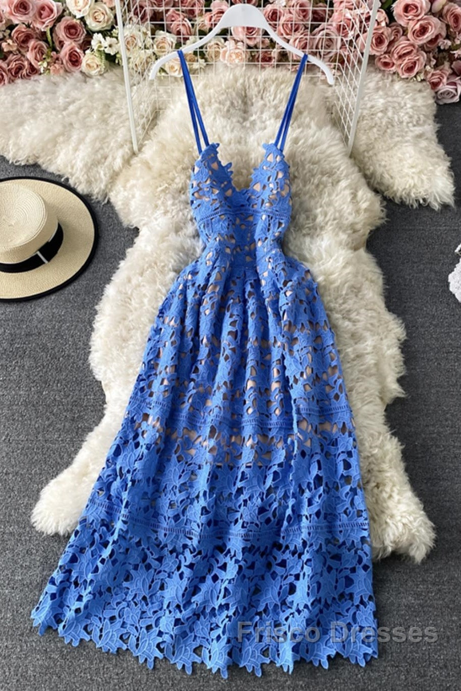 Stylish V Neck Lace Dress A Line Party Dress Long Formal Prom Dress,Sexy Party Dress