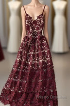Stylish V Neck Lace Dress A Line Party Dress Long Formal Prom Dress,Sexy Party Dress