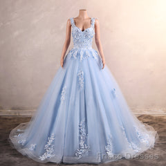 Sweet 16 Corset Tie Back Ball Gown Light Blue Quinceanera Dresses Train Sleeveless Sweetheart Tulle Cowl Back with Pearls Appliques