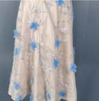 Sweet A-Line 3D Floral Embroidery Tulle Long Prom Dress Evening Dress
