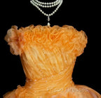 Sweet A-Line Strapless Tulle Long Ball Gown Evening Dress