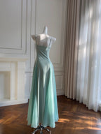 Sweet A-Line Strap Chiffon Long Prom Dress Evening Dress