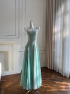Sweet A-Line Strap Chiffon Long Prom Dress Evening Dress