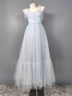 Sweet Green A-Line Tulle Long Prom Dress Evening Dress Bridesmaid Dress