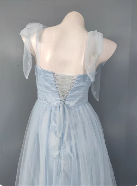 Sweet Green A-Line Tulle Long Prom Dress Evening Dress Bridesmaid Dress