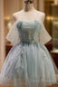 Sweet Light Green Tulle Homecoming Dress