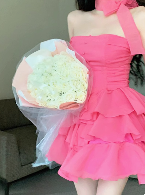 Sweet Sexy Pink Cake A-Line Mini Homecoming Dress Main image
