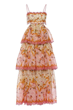Sweet Straps Tiered A-Line Long Party Dress