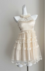 Sweet Three-Dimensional Flower Halter Neck Strap Sleeveless Lace Splicing Mesh Cake Birthday Skirt Homecoming Dress