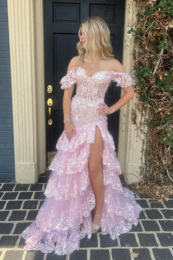 Sweet Tulle Prom Dresses Ruffles Pleated Pink Birthday Outfit Secondary image