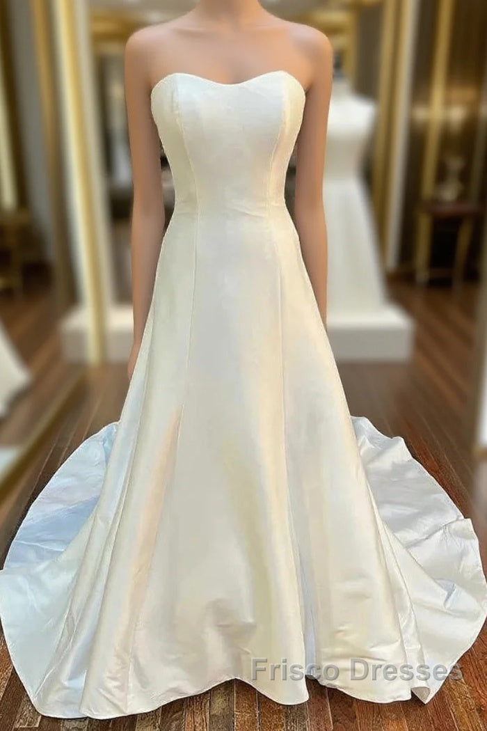 Sweetheart A-Line Long Wedding Dress Main image