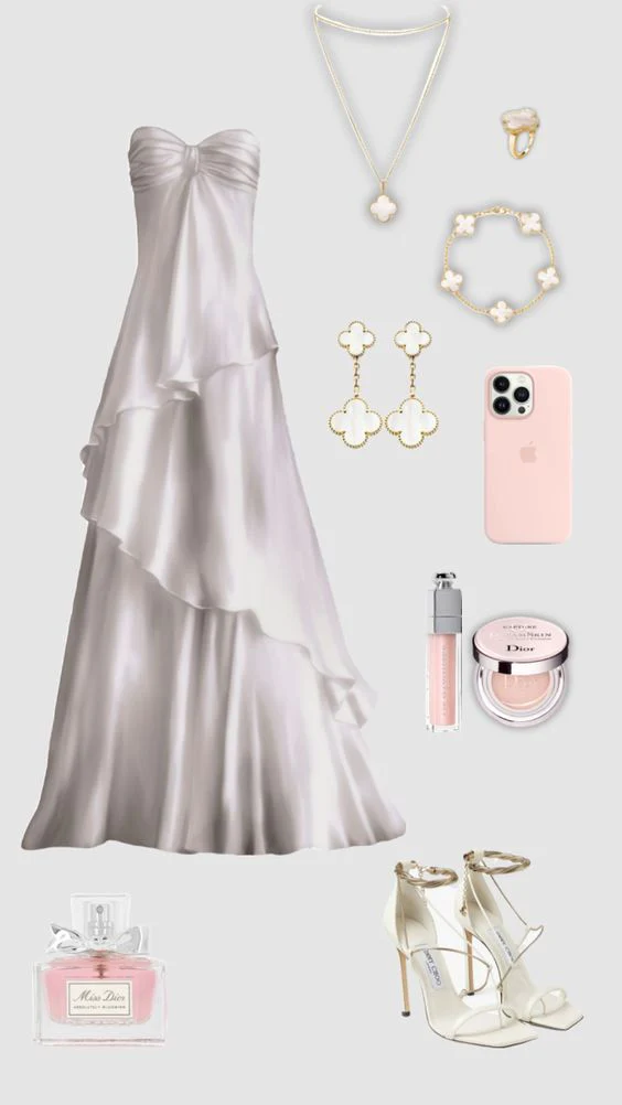 Sweetheart A Line White Long Prom Dresses Party Dresses