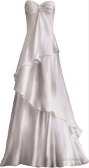 Sweetheart A Line White Long Prom Dresses Party Dresses