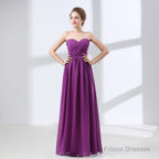Sweetheart Chiffon A Line Bridesmaids Dresses