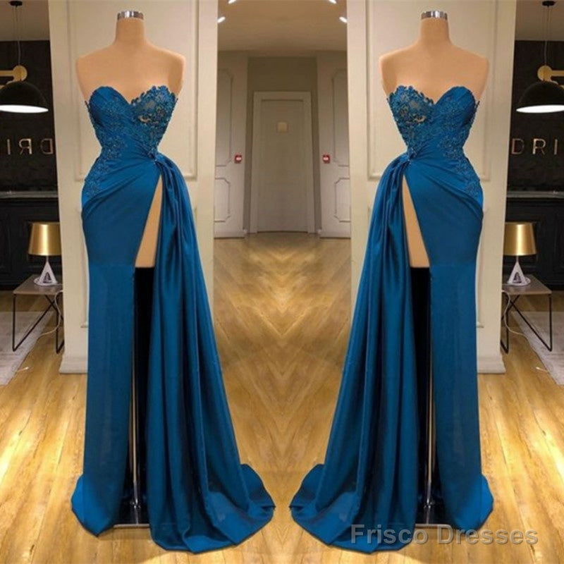 Sweetheart Lace Appliques Prom Dress Long With Split Secondary image