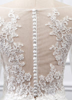 Sweetheart Lace Short Long Sleeves Wedding Dress