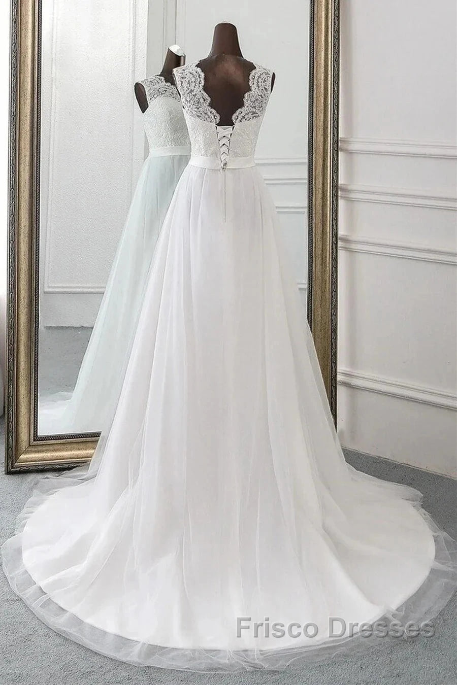 Sweetheart Lace Up Sleeveless Long Wedding Dress Secondary image