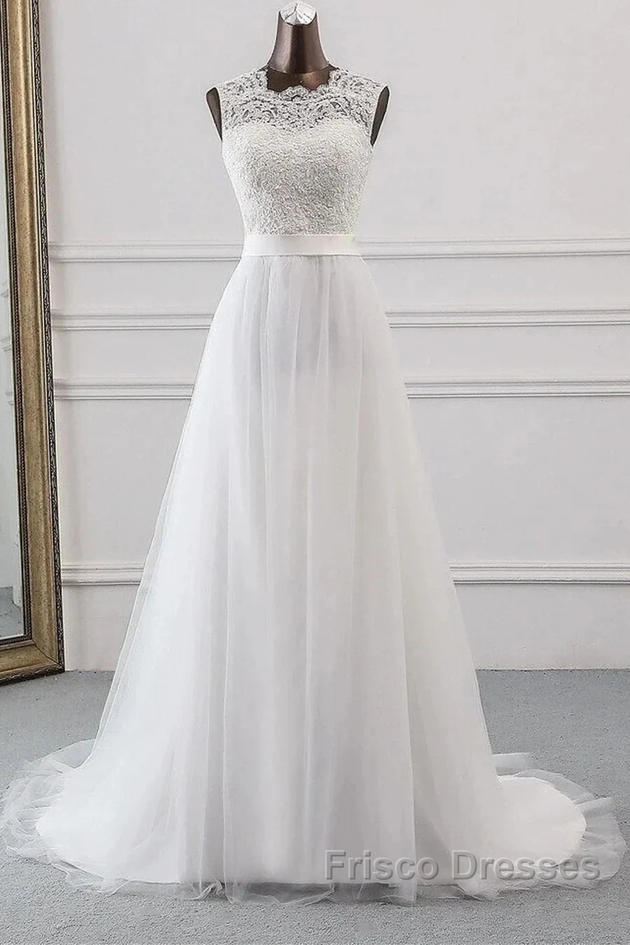 Sweetheart Lace Up Sleeveless Long Wedding Dress