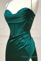 Sweetheart Neck Green Mermaid Long Formal Prom Dress