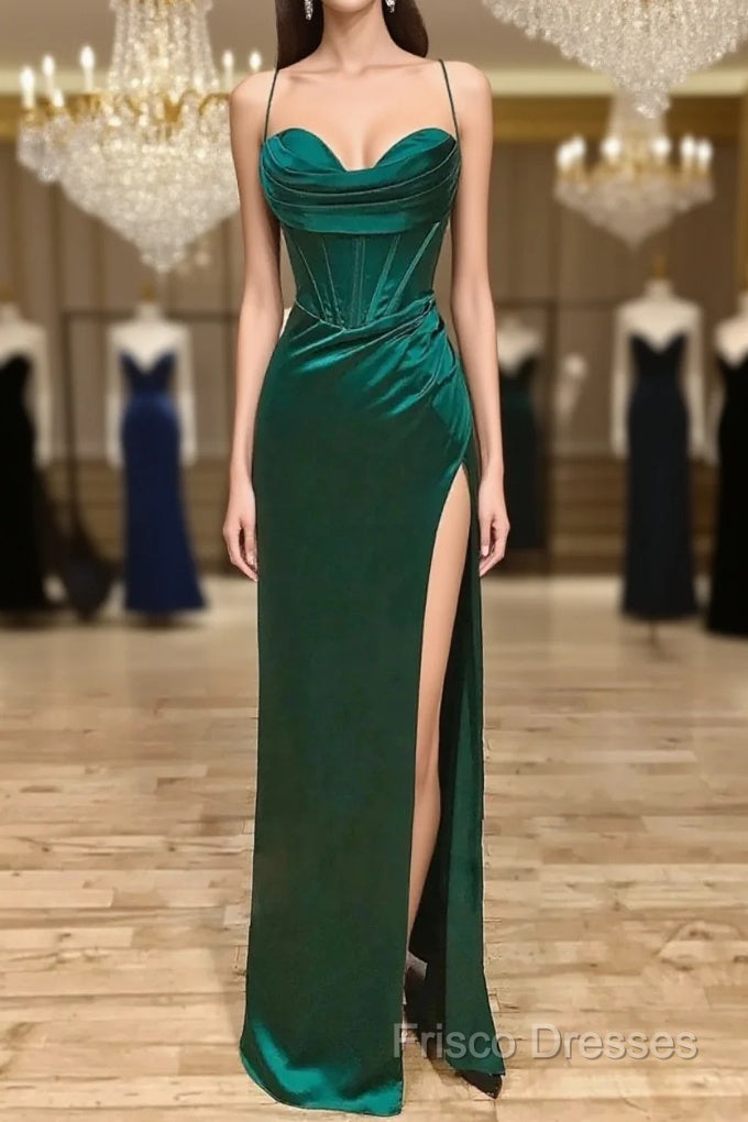 Sweetheart Neck Green Mermaid Long Formal Prom Dress Main image