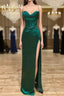 Sweetheart Neck Green Mermaid Long Formal Prom Dress