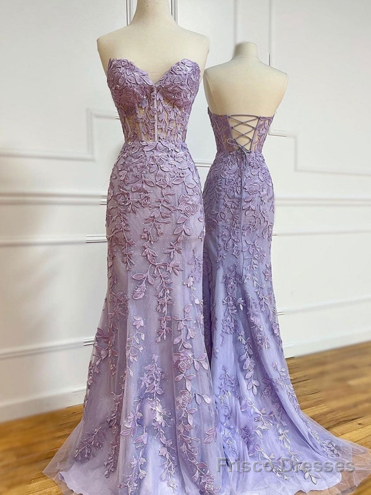 Mermaid Lace Long Prom Dresses, Formal Evening Dress Open Back Main image