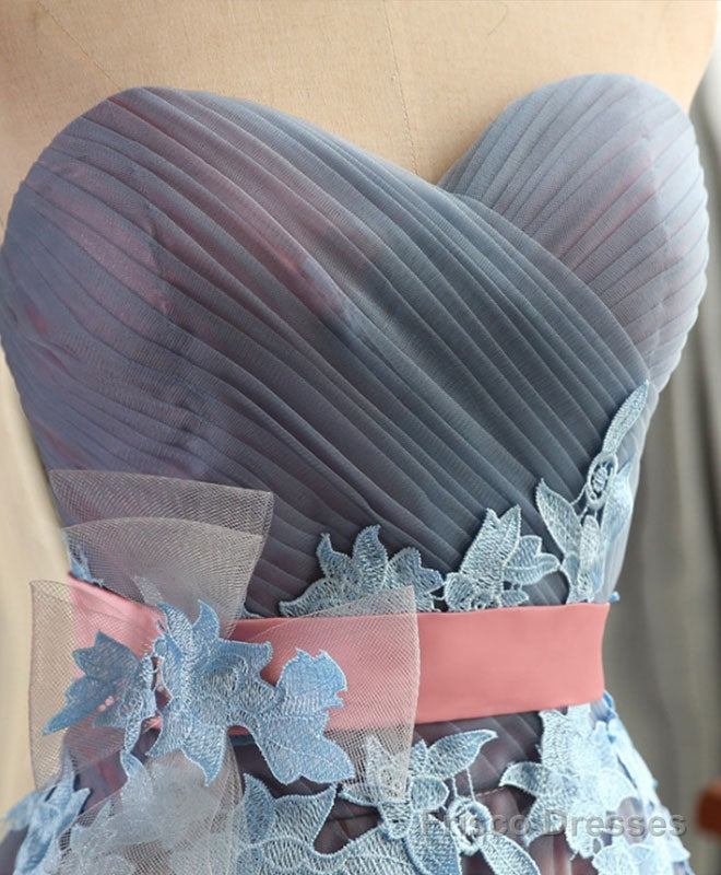 Sweetheart Neck Tulle Long Prom Dress, Evening Dress Secondary image