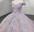 Sweetheart Off The Shoulder Beaded Floral Appliqu¨¦ Quincea?Era Ball Gown