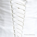 Sweetheart Off The Shoulder Pleated Simple Wedding Dresses