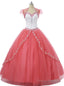 Sweetheart Open Back Crystal Beading Applique Sequins Ball Gown Quinceanera Dresses
