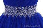 Sweetheart Royal Blue Homecoming Dress Short Formal Prom Dress With Beading