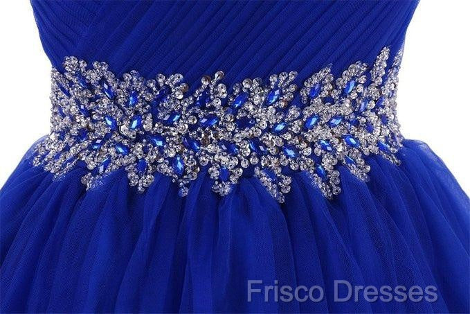 Sweetheart Royal Blue Homecoming Dress Short Formal Prom Dress With Beading