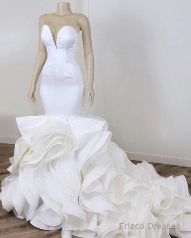 Sweetheart Ruffles Mermaid Wedding Dress Main image