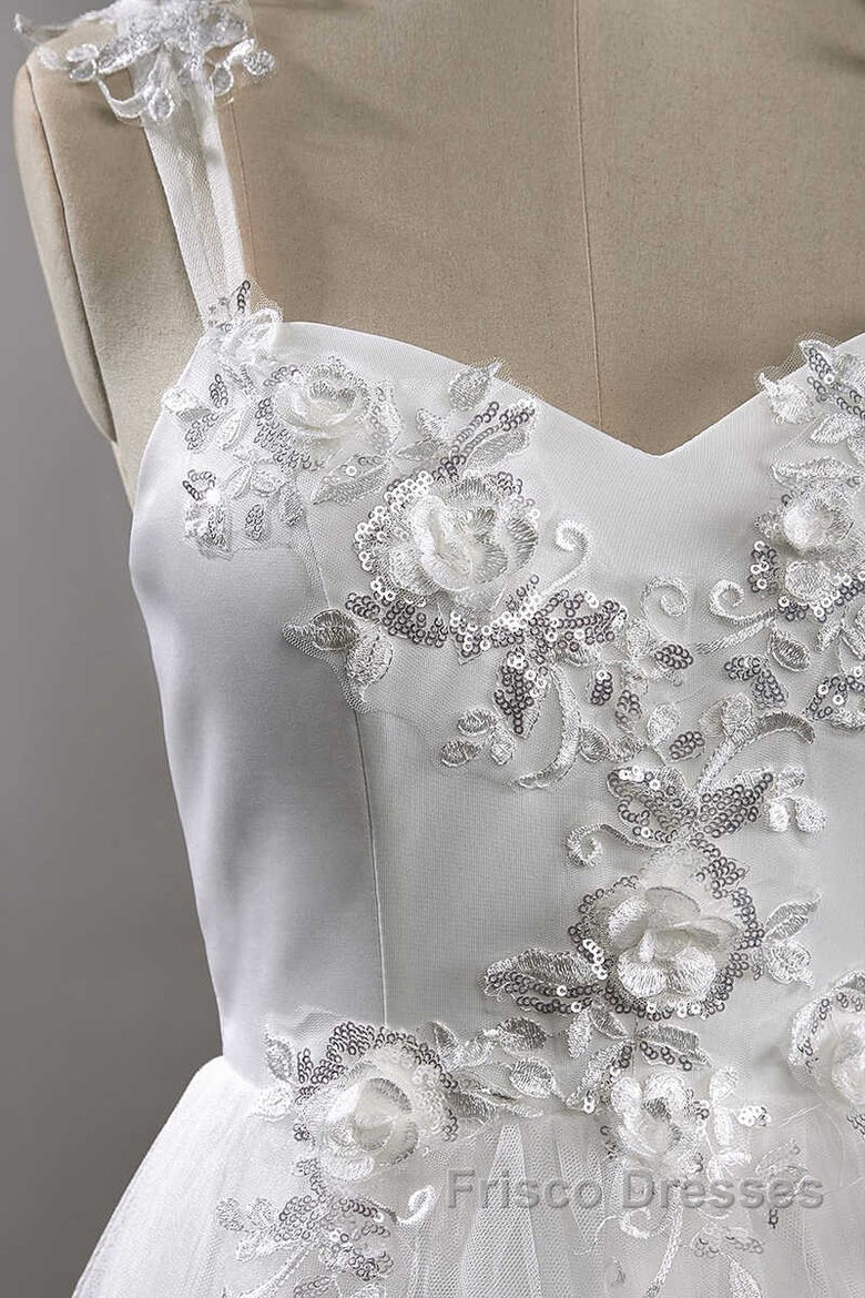 Sweetheart Strap Flower A-Line Wedding Dress Secondary image